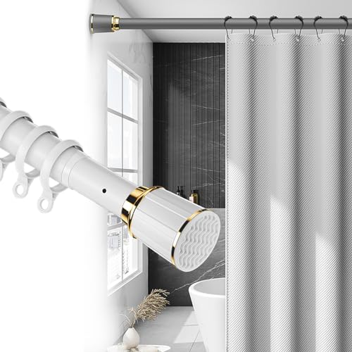 Tringle à rideau de douche extensible et barre télescopique pour baignoire 310-400 cm