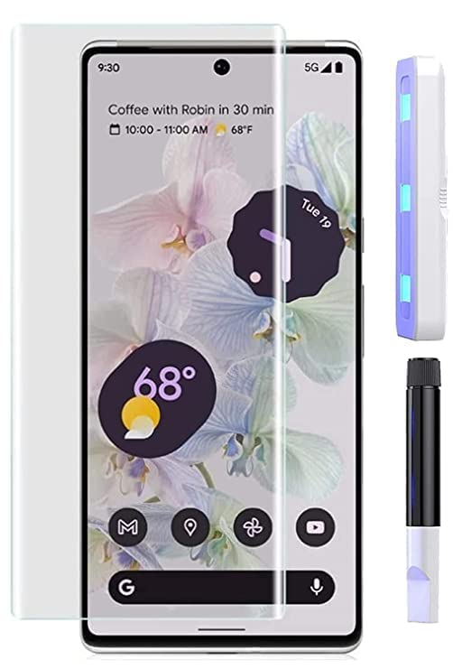 Marchpower UV Tempered Glass Screen Protector Designed for Google Pixel 7 Pro - HD+ Full Screen Coverage with Easy Instalaltion Kit [Edge to Edge].