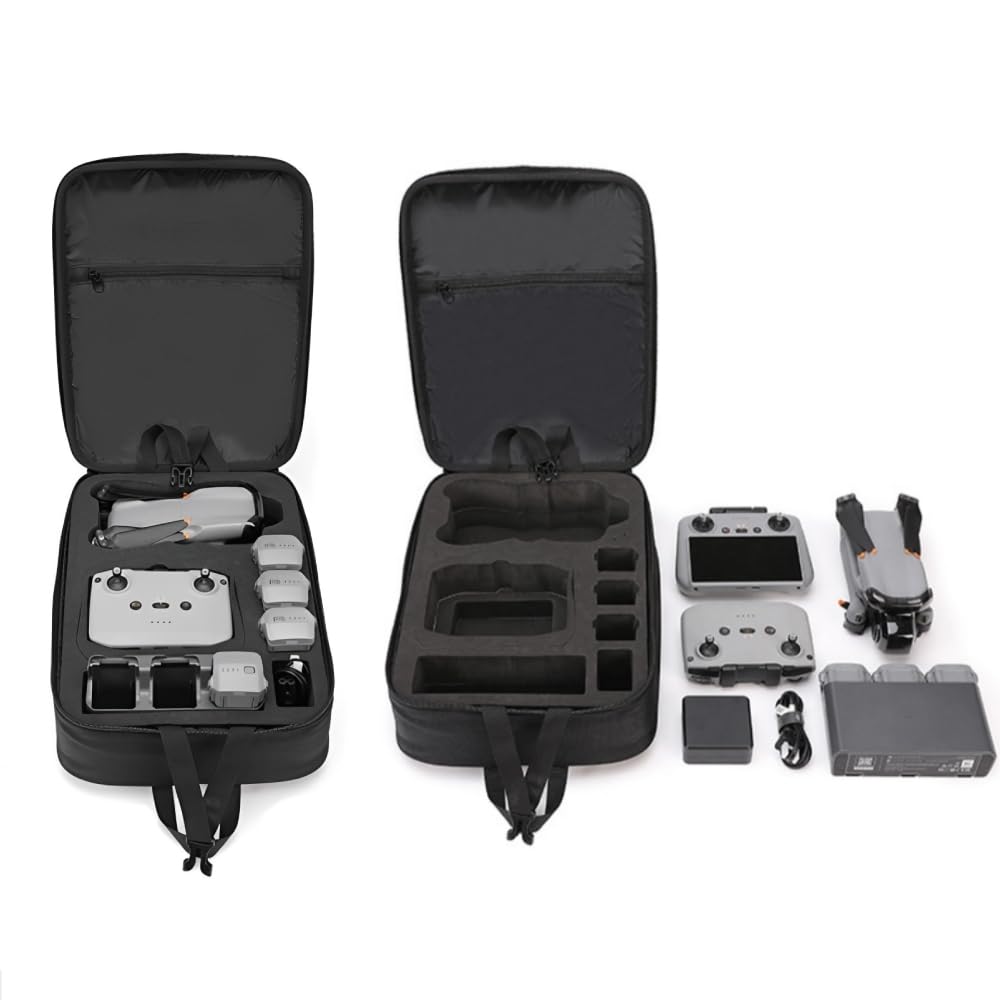BeisDirect Hartschalen-Rucksack für DJI AIR 3S/AIR 3, Reise-Tragetasche, tragbare Aufbewahrungstasche, Schwarz