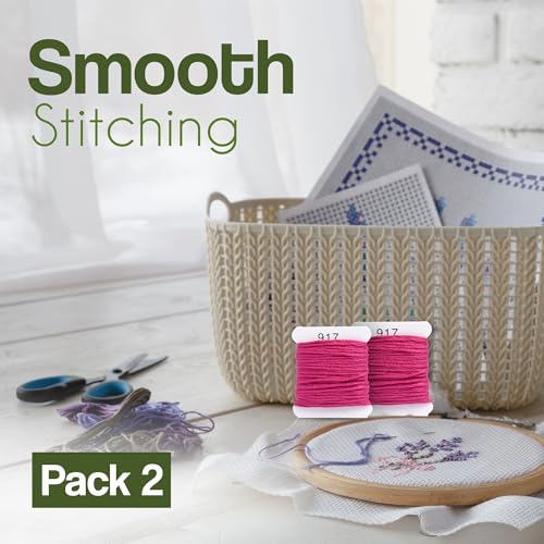 Image of Embroidery Floss Kit and Refills - Cotton Threads - DMC Color Coding for Cross Stitch, String Crafts, Friendship Bracelets