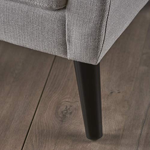 Sillón plegable tela gris claro moderno miniatura 7