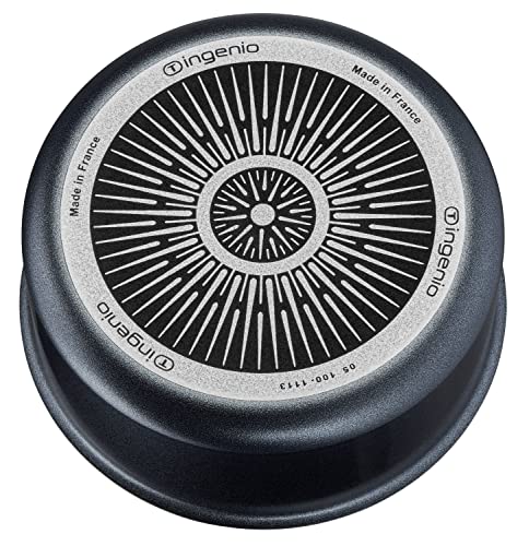 Tefal L15890 Ingenio XL Force Lot de 4 casseroles empilables avec revêtement anti-adhésif et indicateur de température Gris/bleu Compatible tous feux sauf induction – Image 6