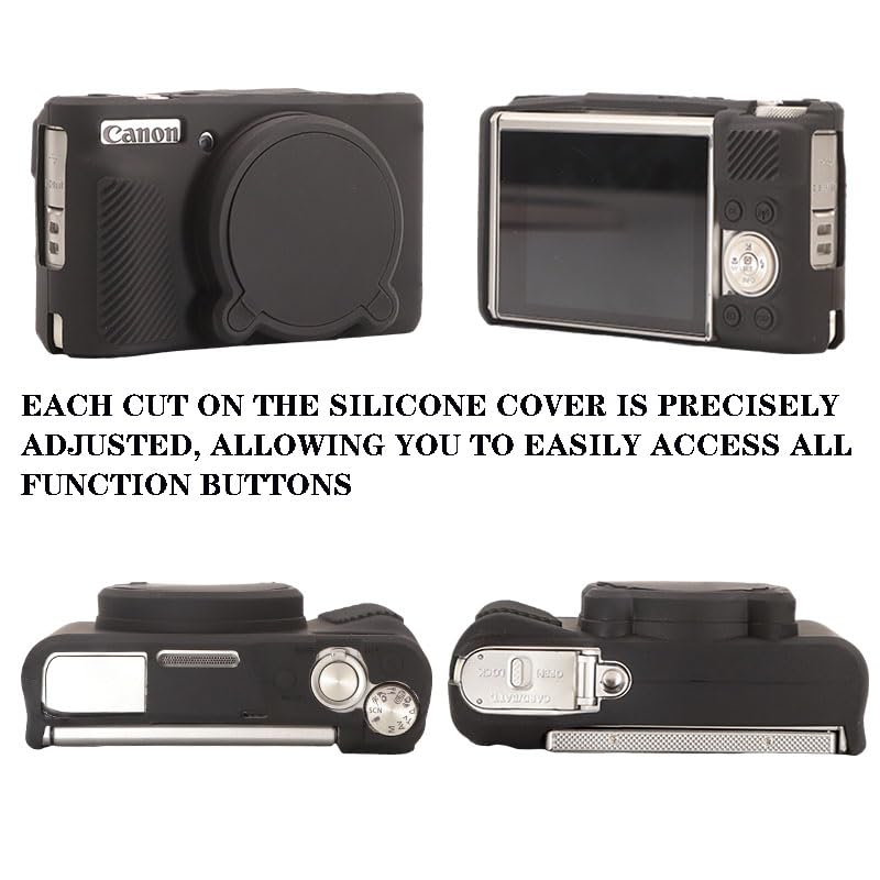 Funda de silicona para cámara PowerShot SX740 HS, negra miniatura 2