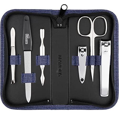 marQus set manicura de 6 piezas de Solingen Alemania - Set de manicura y pedicura para hombre y mujer en estuche, kit de manicura y pedicura ideal para viaje Cover