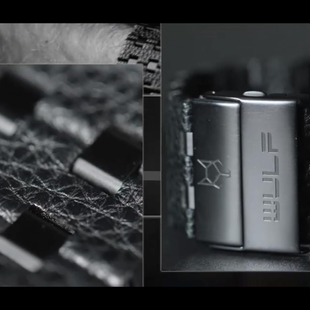 Wulf 304L Stainless Steel & Leather Apple Watch Ultra Band For Men and Women