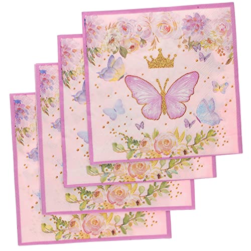 TOBBOMEY 2 Cajas Servilleta Servilletas De Papel Servilletas Rojas Servilletas Dia De La Decoraciones De Fiesta Iridiscentes Toalla De Papel Decoración Pulpa De Madera