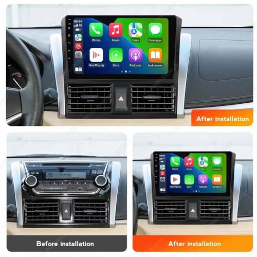 Navegación de video del automóvil Toyota VIOS 2013-2017 con autoradio táctil 32G 2