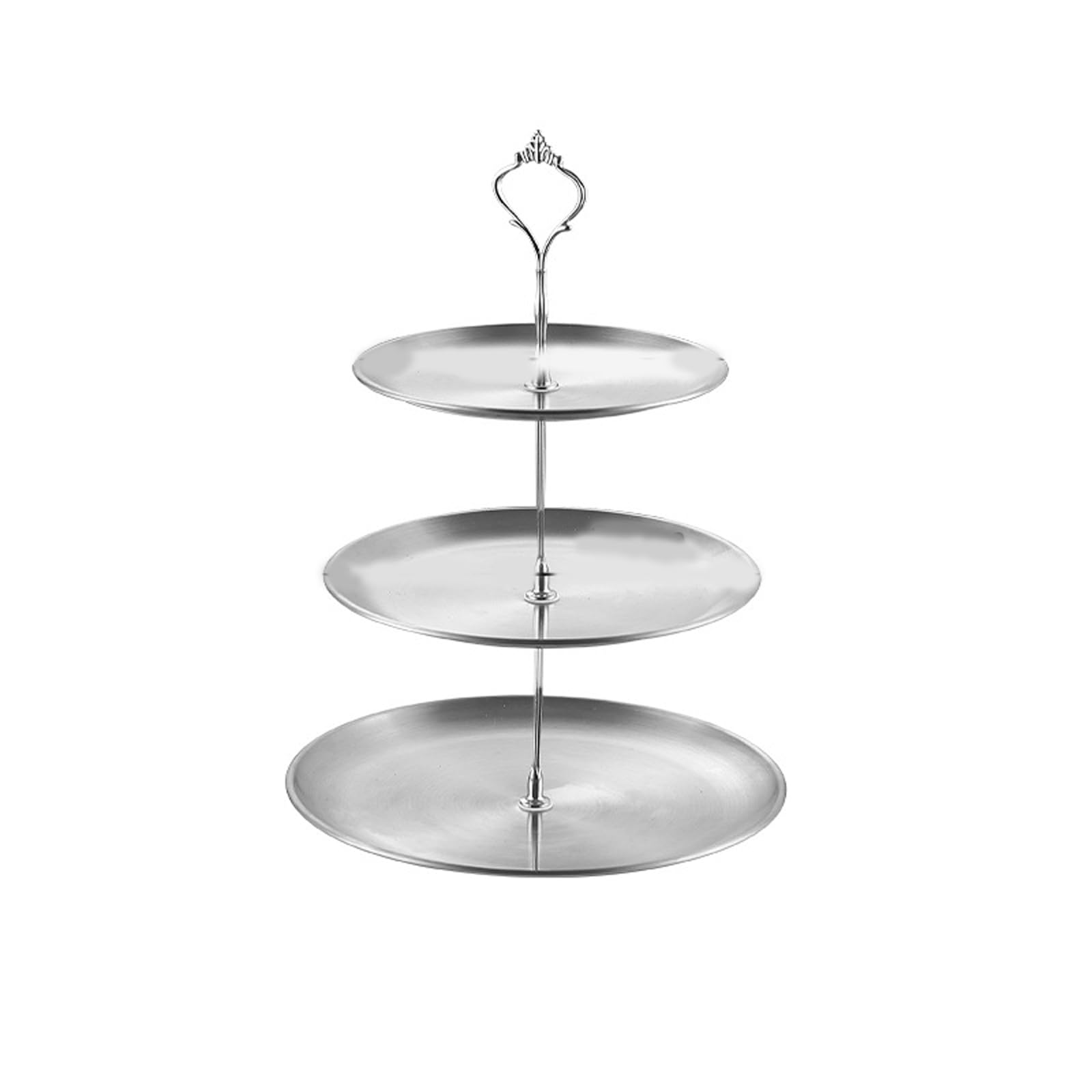 Stainless Steel Multi-layer Salad Fruit Tray Rustproof Snacks Dishwasher Safe for Home Outdoor Use Rustproof Stainless Steel Serving