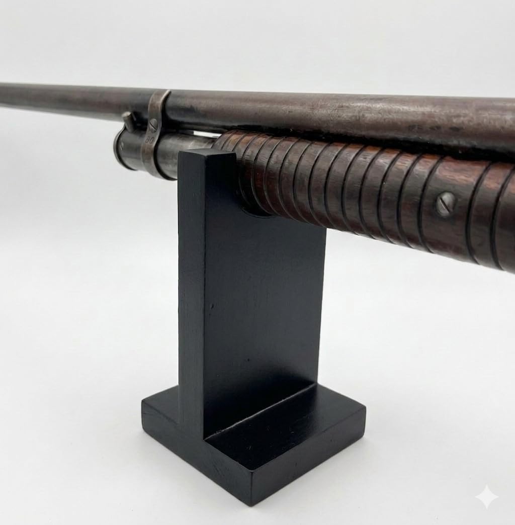 Clearco Soportes de exhibición de armas de madera rústica de ébano, soportes de exhibición para rifles, pistolas largas, armas de fuego, armas y coleccionables, para exhibiciones, espectáculos y