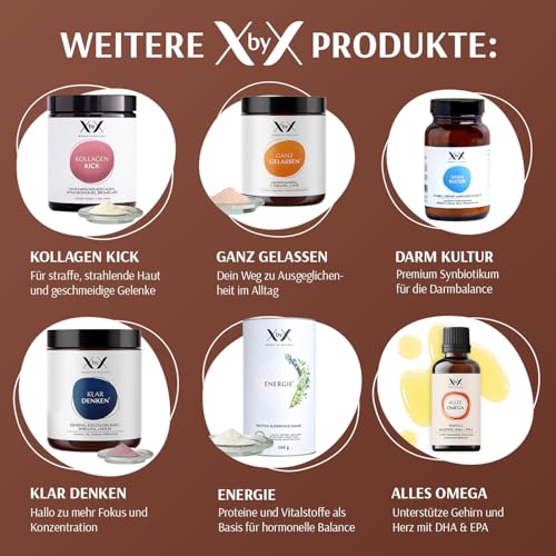 XbyX Vitamin B Freunde | Vitamin B Komplex hochdosiert mit 3 Kofaktoren | 8 B Vitamine für Energie & Nerven | Veganes Nahrungsergänzungsmittel für Stoffwechsel & Immunsystem | 36,4g/ 60 Portionen