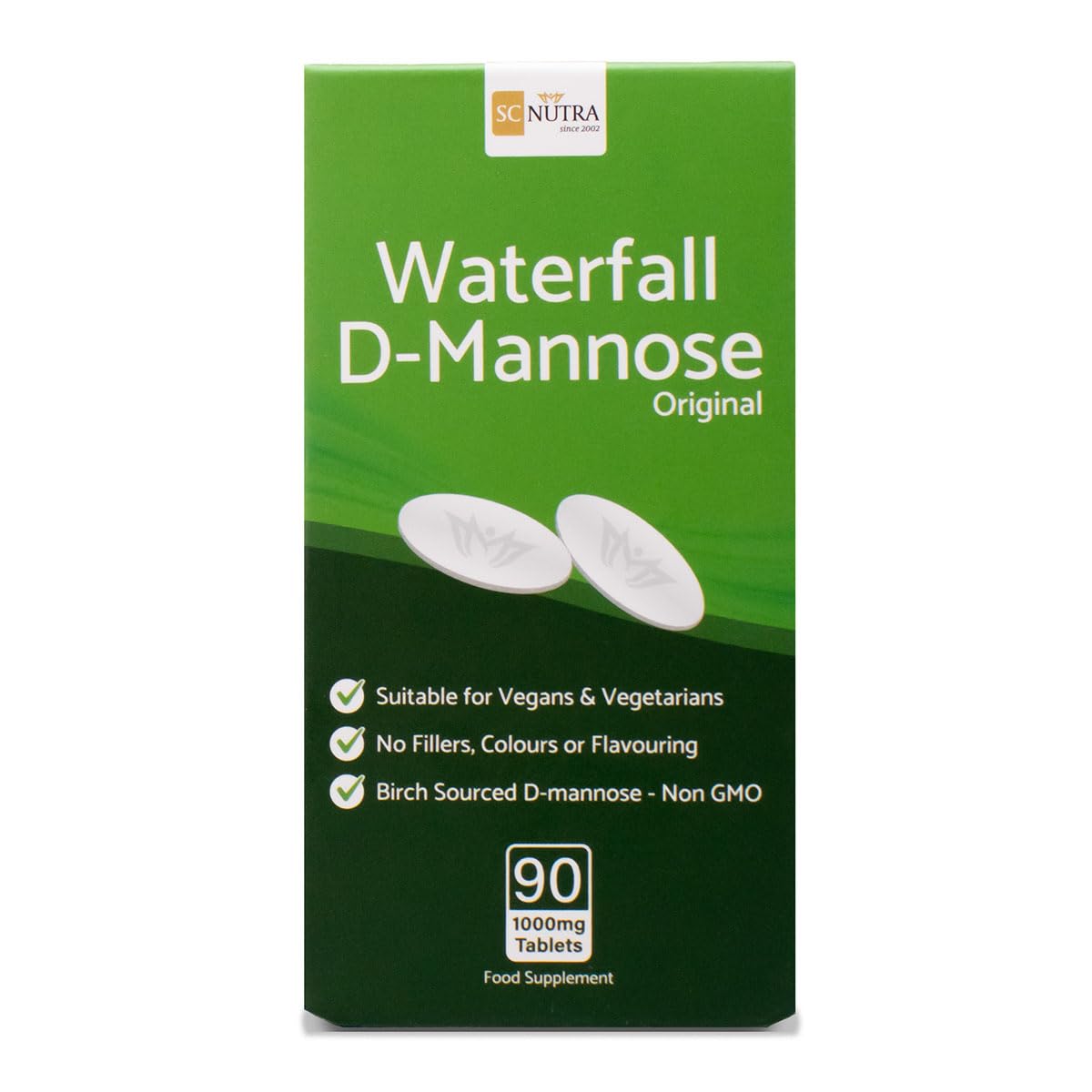 Waterfall D-Manosa 1000mg Comprimidos - Value Pack 90 comprimidos