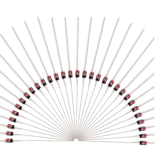 Image of Gurtt 100Pcs 1N4148 IN4148 DO35 High Speed Switching Diodes 100V 200mA Glass Axial Signal Diode for Electronic Circuit Board Projects