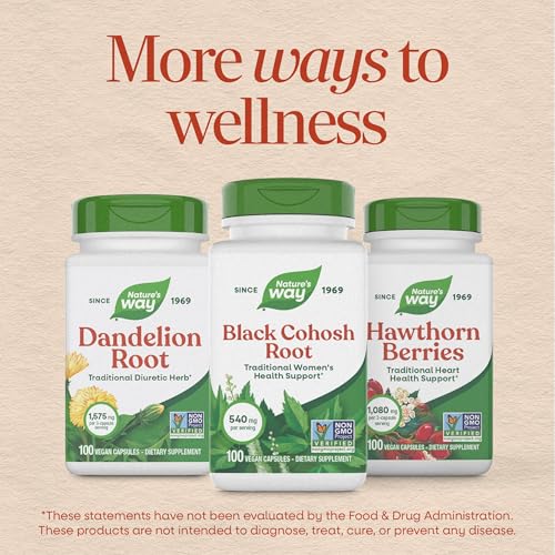 Nature's Way Herbs Black Cohosh Root Capsules, Vegan, 180 Count - image 7