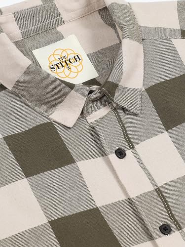 Image of StitchX Men's Brushed Cotton Buffalo Checkered Shirt