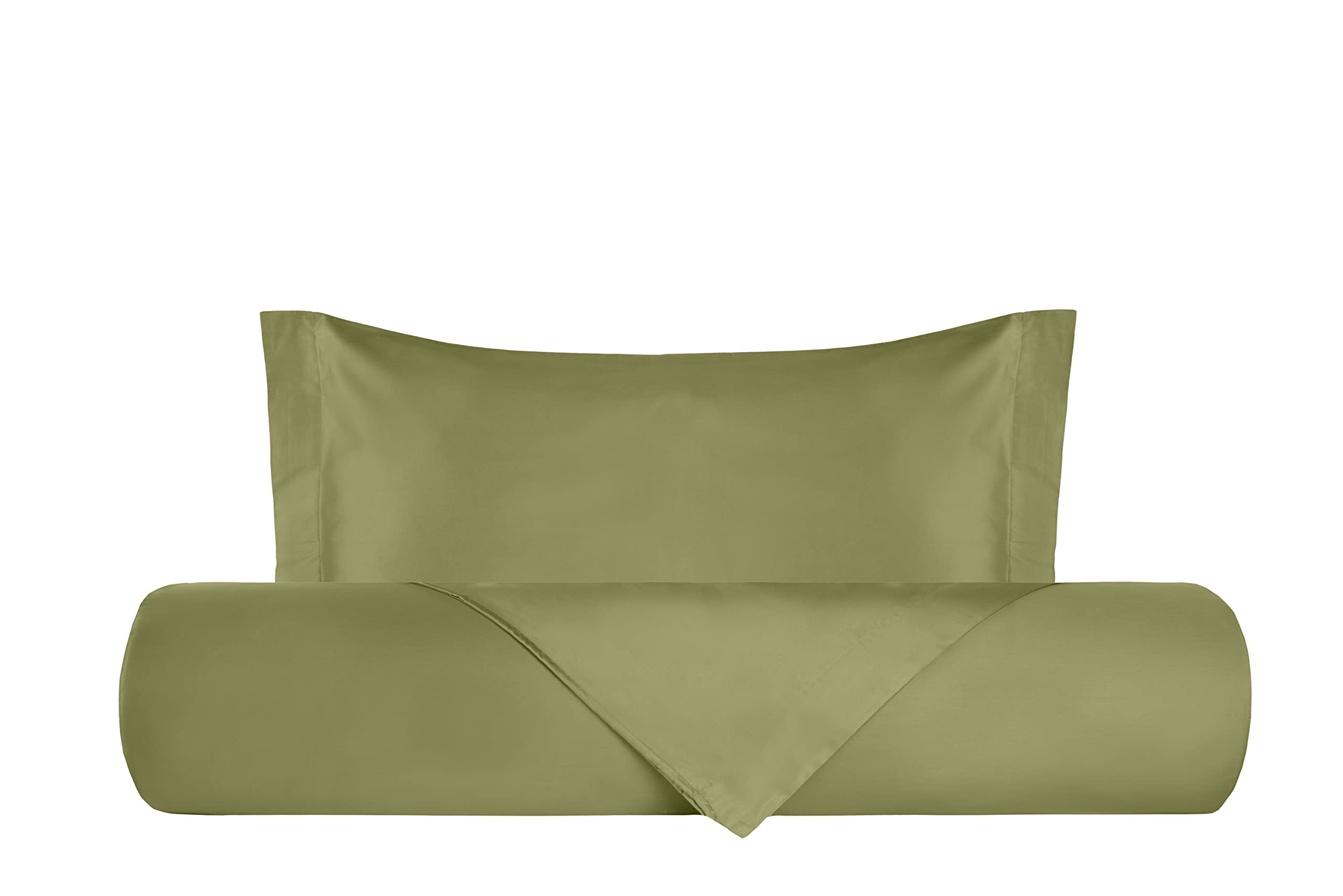 Set Copripiumino EVERGREEN Raso di Cotone 200 x 220 cm Azzurro