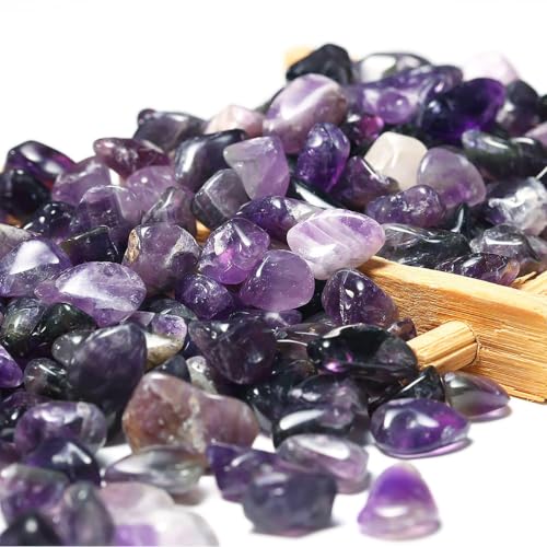 Image of WAYBER 2 Lbs /920g Natural Purple Amethyst Quartz Crystal Stones Irregular Decorative Pebble Rock Sand for Aquarium /Fish Turtle Tank /Vase Fillers /Air Plants /Succulent Plants Decor (Fill 2 Cups)