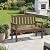 Psilvam 2-Person Poly Lumber Outdoor Garden Bench 700 Lbs Capacity, Brown