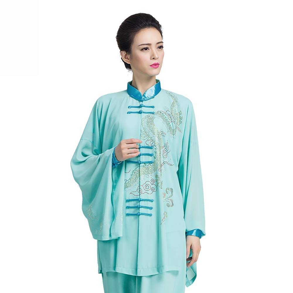 Costume de méditation femme en soie fluide RWRAPS tenue de Kung fu 3 pièces anti-frottement