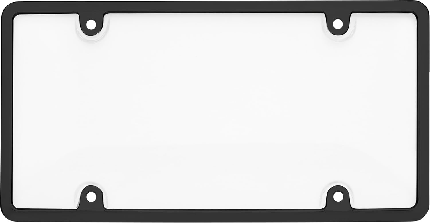 Cruiser Accessories 62051 Tuf Combo License Plate Frame, Black/Clear,1 Frame