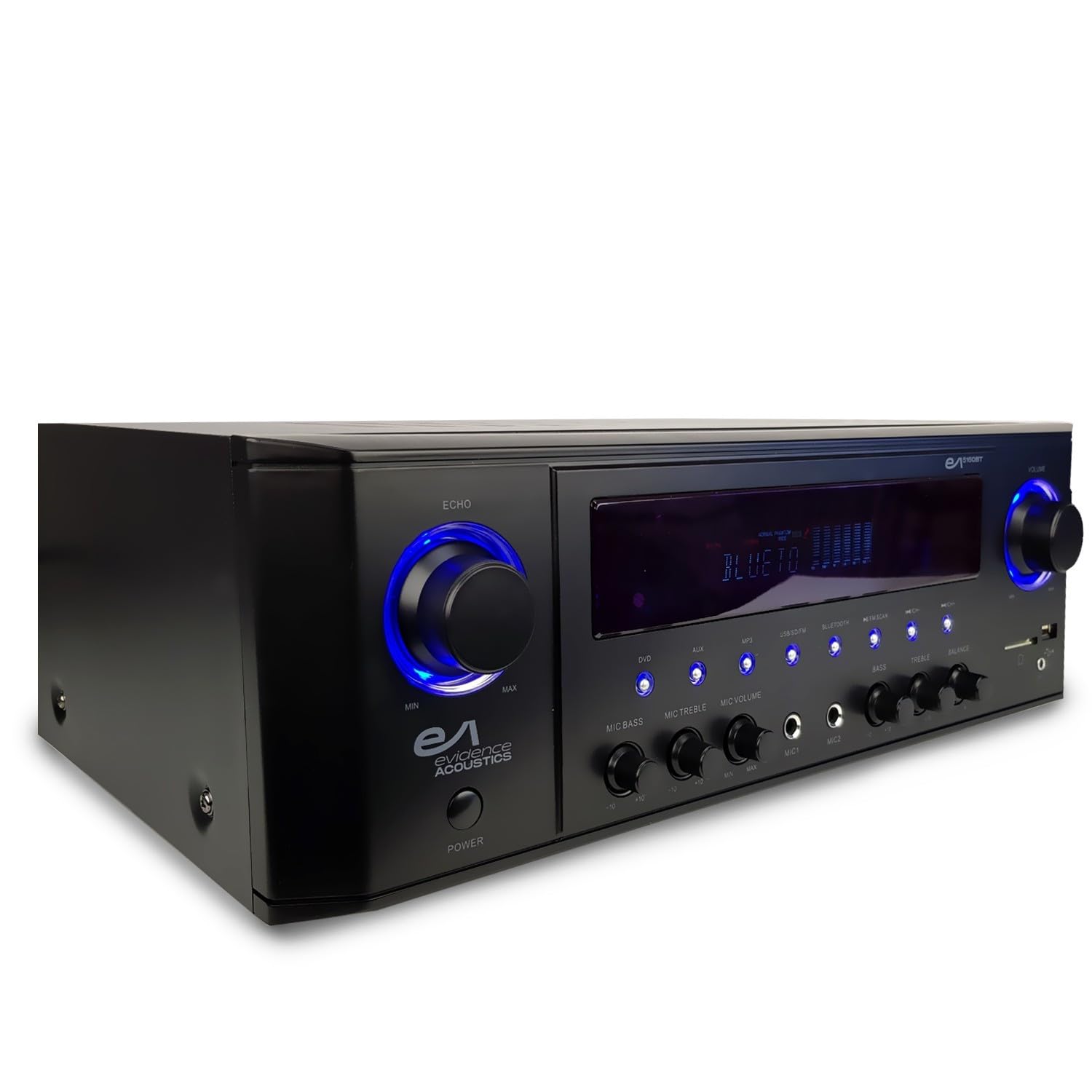 Amplificateur HiFi - Evidence Acoustics EA-5160-BT - Stereo 5.1 Karaoke 2x50W + 3x20W - Entrée USB SD AUX DVD FM