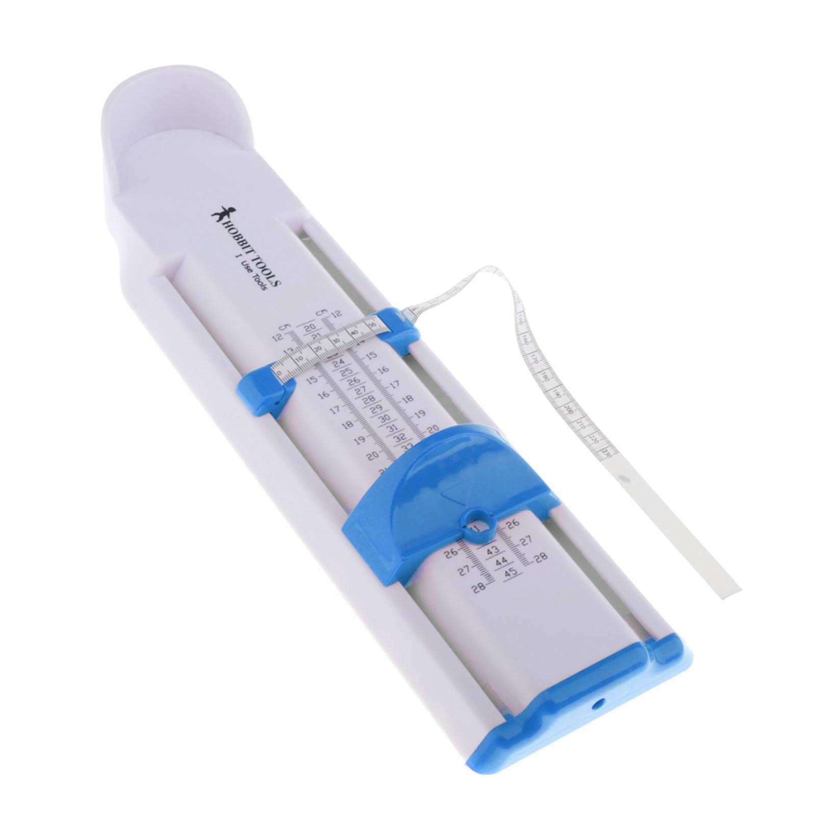 Generic Appareil de Mesure Du Pied pour Adultes Unisexe Dispositif de Mesure Fiable pour Longueur et Largeur Du Pied Accessoire Léger En Plastique Adapté à La, Bleu