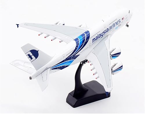 Miniatura 2 de ZYAURA 1400 Scale Malaysia Airlines A380 9M-MNF Alloy Plane Model