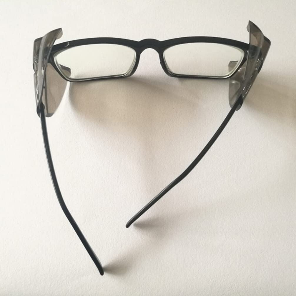 OSALADI Side Guards for Glasses Side for Glasses 2 works Flexible Slip on Eye Safety for Dark Brown Safety Eye - Image 4