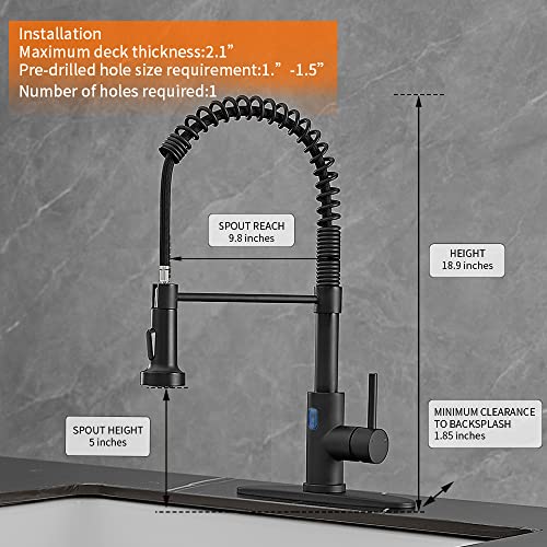 Owofan Kitchen Sink Faucet Matte Black Bundles #TOP4