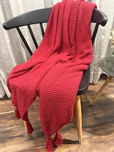 Image of Super Soft & Breathable Christmas Throw Blanket - Red | Classy Throw Suitable for Home Couch, Sofa, Bed Decor & Bedroom | Skin-Friendly & Lightweight All Season Throw