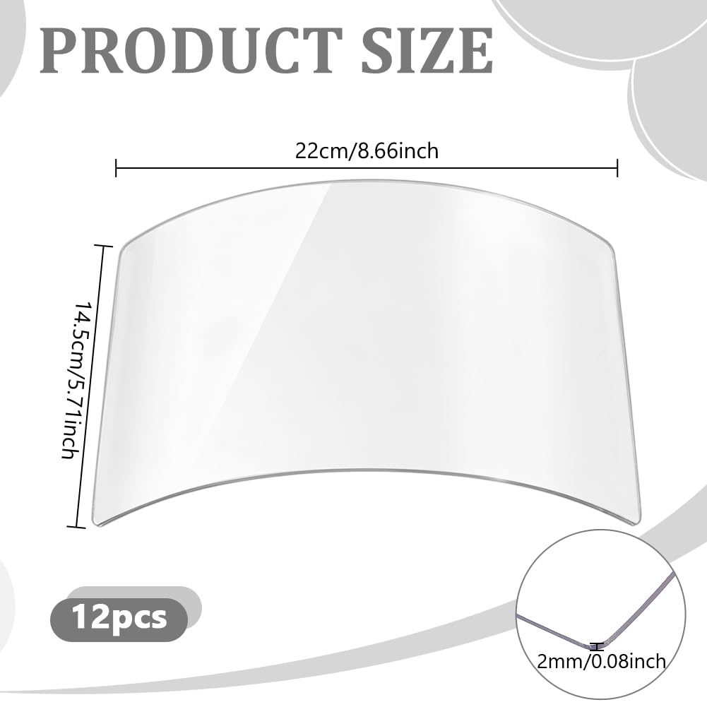 NBEADS 12 visiere di ricambio per sabbiatura, 220 x 145 x 2 mm, in PVC, antipolvere, antipolvere, antipolvere, copertura trasparente per lenti, per pittura, smerigliatura, sabbiatura