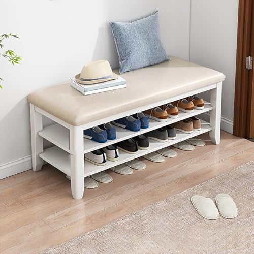 Meuble à chaussures gain de place pour entrée moderne, étagère pivotante en bois
