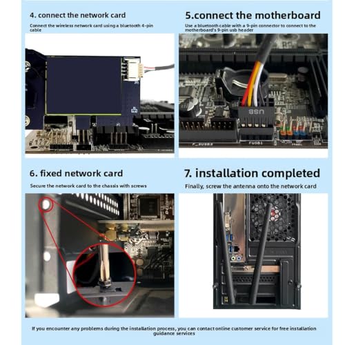 Bewinner PCIE WiFi 6 Adapter, 600Mbps Tarjeta de Red Inalámbrica Doble Banda para PC de Escritorio con Plug and Play, Hotspot Móvil miniatura 6