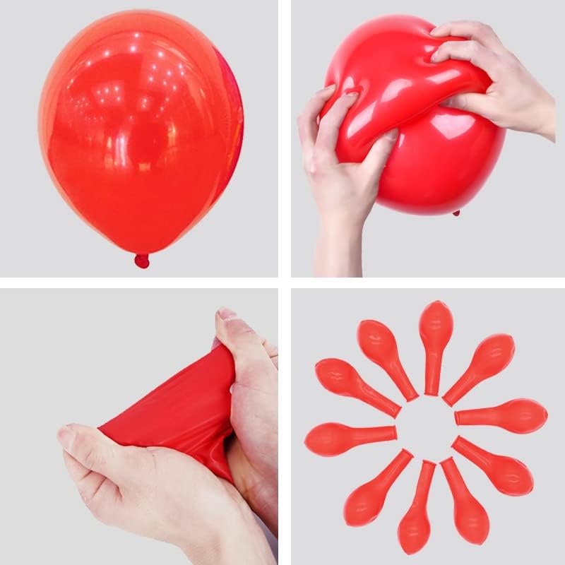 Hartballonnen, rood en wit, 30 cm, hartballonnen, 100 heliumballonnen, latex ballonnen met hartvorm, ballonnen, bruiloft, hartballonnen, helium, bruiloftsdecoratie voor bruidsdouche, Valentijnsdag, verloving