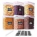 Vtopmart 2.5L Vorratsdosen Set,Müsli Schüttdose & Frischhaltedosen, BPA frei Kunststoff Vorratsdosen luftdicht, Satz mit 6+24 Etiketten für Getreide, Mehl, Zucker(Rosa)