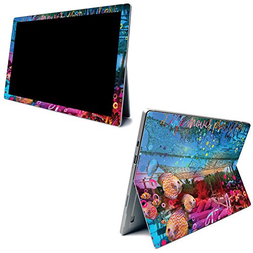 Image of MightySkins Carbon Fiber Skin for Microsoft Surface Pro 7 - Tropical Resort | Textured Carbon Fiber Finish | Easy to Apply, Remove, and Change Styles | Made in The USA