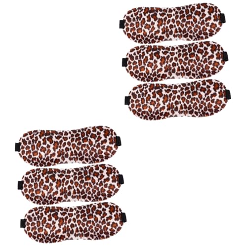 2セット 目隠し ブラックアウトアイカバー ブレスベールアイカバー アイマスクアイパッチ 旅行睡眠アイパッチ 保護アイマスク スポンジ Leopard 3個*2 2