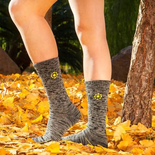 ja vie 86% Merino Wool Lightweight Mid-Calf Crew Socks for Men & Women Ultra Soft Cushioned with Seamless Toe3
