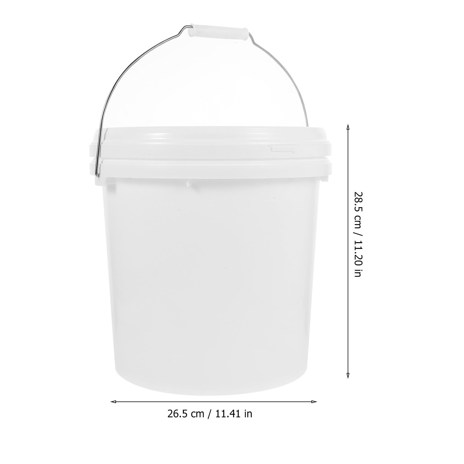 Seau de Peinture Hermétique et Couvercle Étanche en Hdpe 10l Blanc avec Poignée Robuste pour Stockage et Usage Professionnel