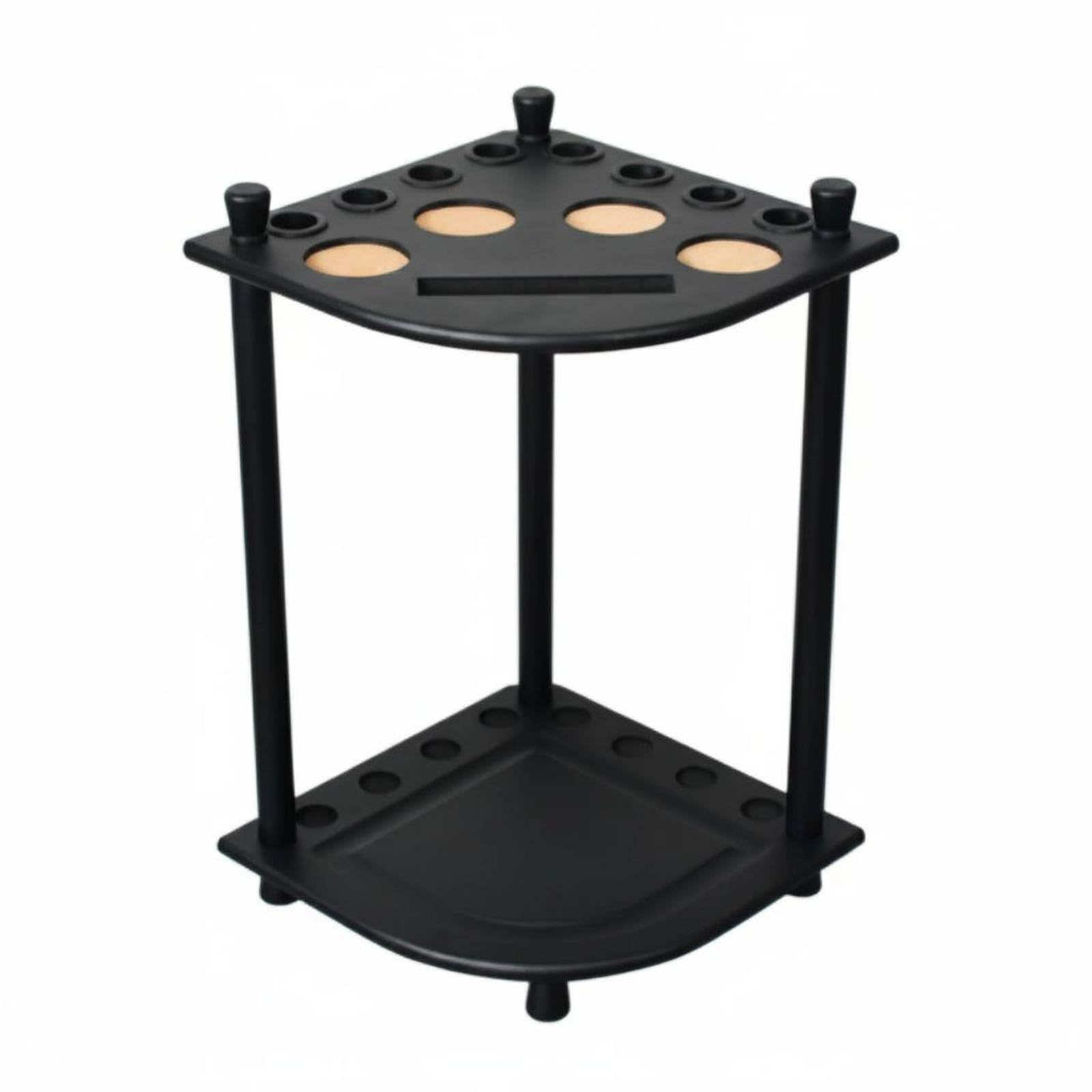 Porte-queues de billard 8 trous au sol Qianly noir pour mobilier de salle de jeux