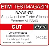 Rowenta VU5640 Standventilator Turbo Silence Extreme | 4 Geschwindigkeitsstufen | Nachtmodus | Turbostufe | Automatische Oszillation | Bis zu 80 m³/Min. Luftzirkulation - 2