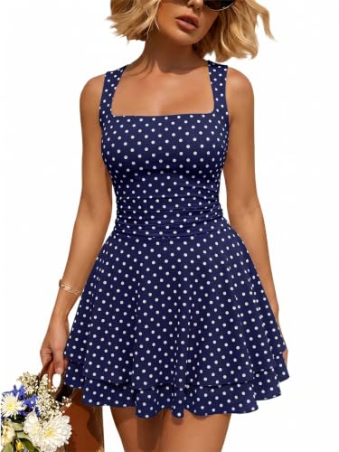 Image of Trendy Queen Women Mini Summer Party Homecoming Beach Vacation Sun Dresses