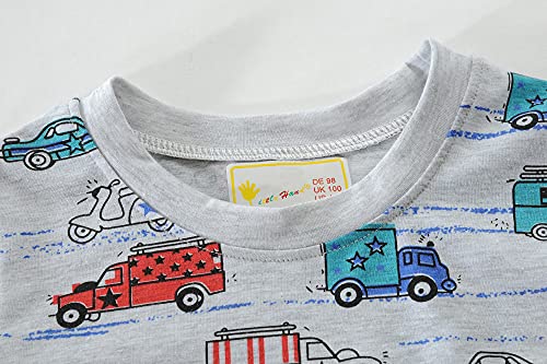Little Hand Toddler Boys Pajamas Monster Truck 100% Cotton Kids Dinosaur 2 Piece Truck Pjs Sleepwear Clothes Sets 2-7 Years2