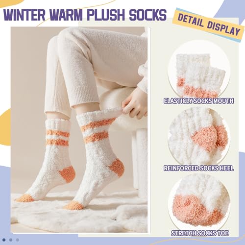 Image of DoSmart Fuzzy Socks For Women Slipper Warm Fluffy Soft Winter Cozy Plush Cabin Sleep Christmas Home Socks