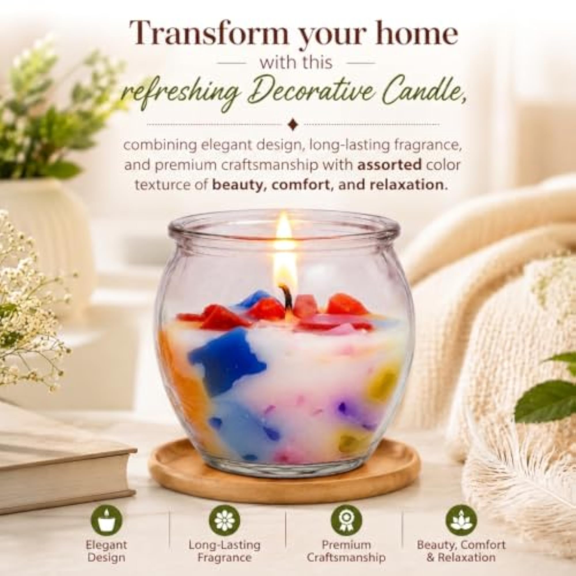 Roly Poly Jar Scented Candle - Rainbow Gift