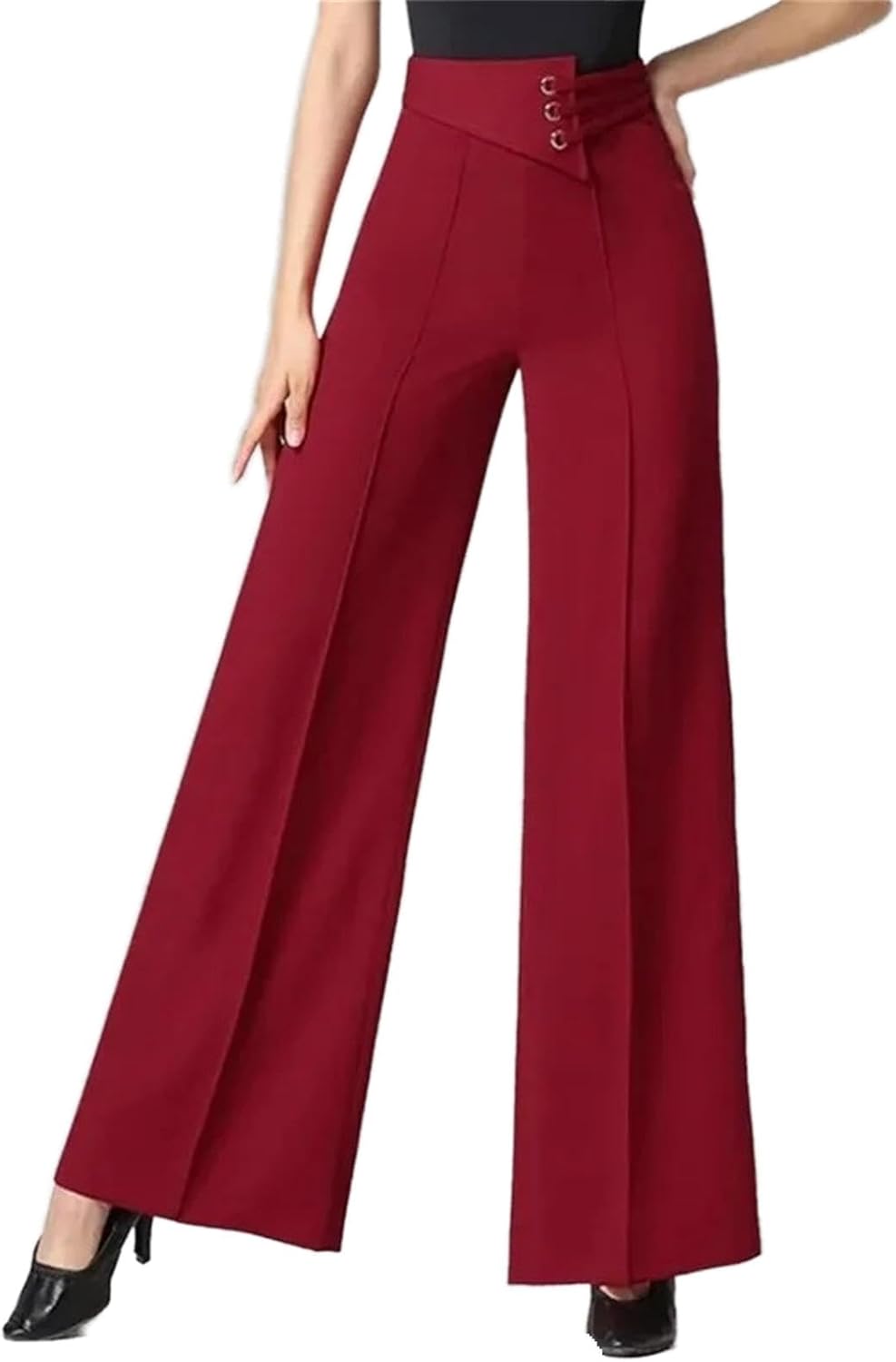 Women's Spring Summer Trousers High Waist Wide Leg Female Casual Straight Leg Lady Dancing Pants