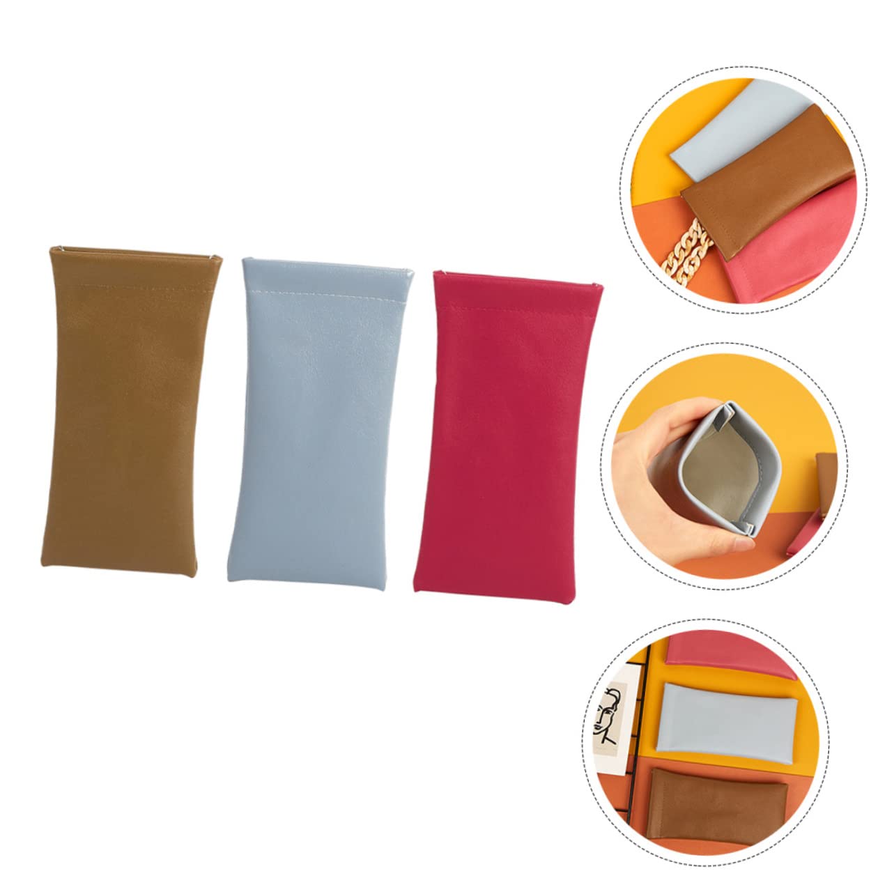 Holibanna 3 Set Di Porta Occhiali in Acetato Elegante Elegante Borsa Per Occhiali E Custodia Per Occhiali Da Sole Robusta E Facile Da Pulire Per I Viaggi 3 Pezzi*3