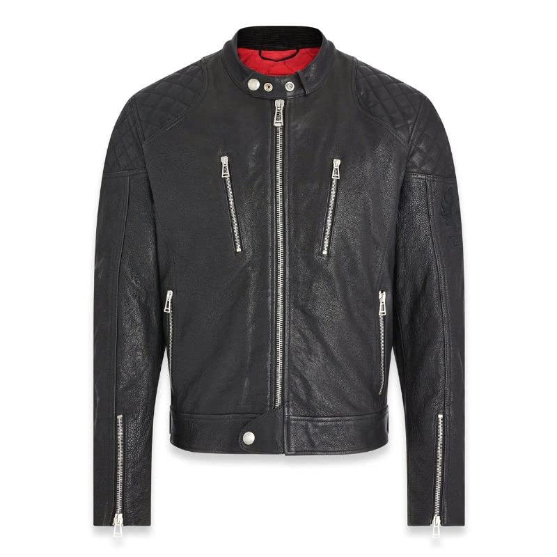 Belstaff Cheetham Motorrad Lederjacke Schwarz XL