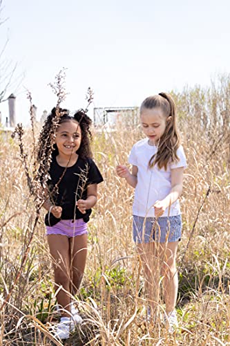 Brix Girls' Short Sleeve Tees - 4-Pack Crew Neck Jersey Comfort Soft Fashion T-Shirts.6-7 #TOP4