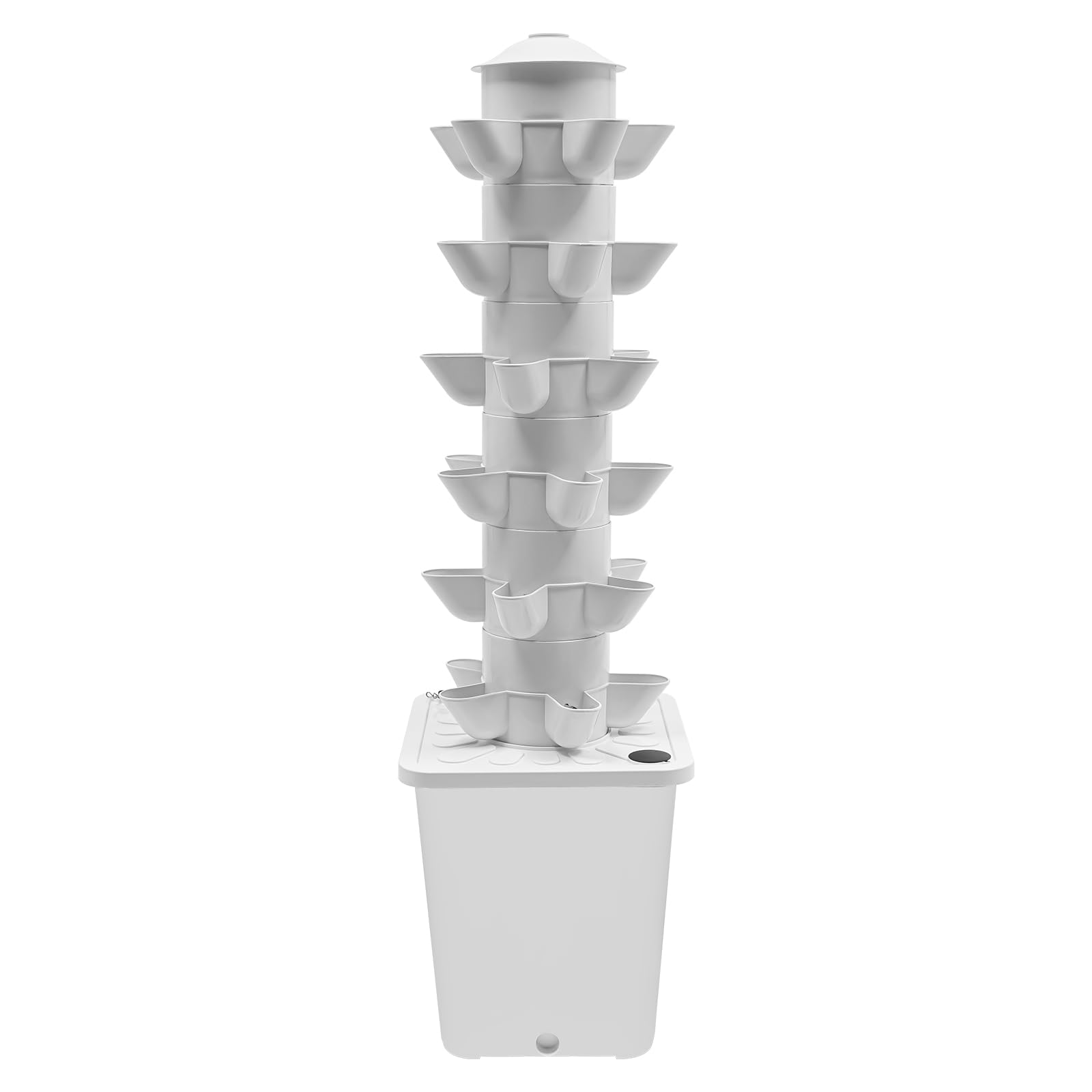 Torre hidropónica de 30 agujeros, kit de sistema de cultivo de torre de 6 niveles, sistema de cultivo hidropónico con bomba de hidratación y 4 bombillas LED, torre hidropónica de jardín con depósito