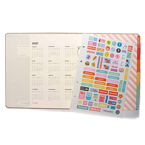 Caderno Criativo Verão, Multicolorido, Flamingo, Pautado, 120 fls, Papel Pólen 80g/m², Tamanho Grand
